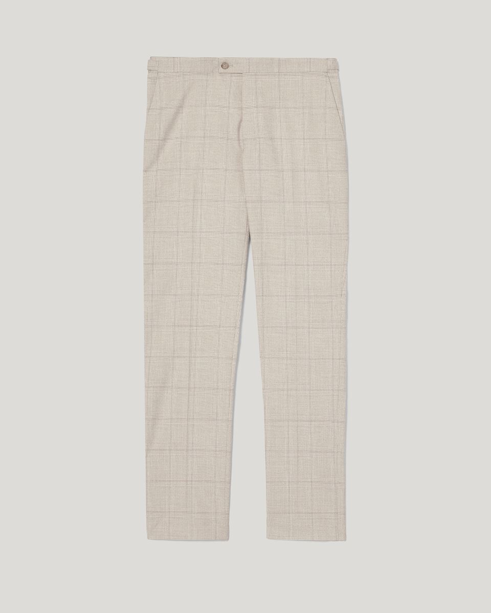 Slim Stretch Prince Of Wales Lightweight Tailored Pant